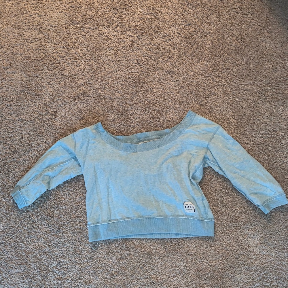 Off the shoulder crop sweatshirt